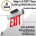 Exit Sign Edge-lit Battery Backup 2 Face Red