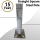 Steel Straight Square Light Pole 15Ft by 4inch 11G
