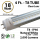 4 Ft 18 Watt Natural White Clear Single end powered T8 LED Fluorescent Light Tube Replacement feet
