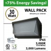 30w LED Wall Pack Light Fixture 250 Watt Metal Halide Equivalent