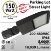 480V LED pole lights 150W  18939Lm 5000K UL IP67 DLC