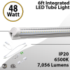 6Ft 48W Integrated LED Tube Light 6500K