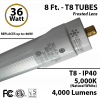 8 ft. 36 Watt T8 LED Tube replace Fluorescent Bulb 4000Lm 5000K