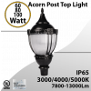 Post Top Acorn Decoration Light 60W 80W 100W 13000Lm 30/40/50K
