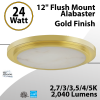 Flush Mount Alabaster 12" LED Ceiling Light,