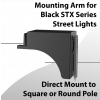 Direct Mount to Square or Round Pole for Black STX Street Lights