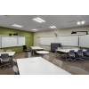Troffer lights in open office space