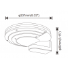 Solar LED Bollard Garden Path Lights 5W Round Dimensions