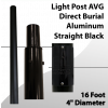 Light Post 16Ft AVG Direct Burial Aluminum Straight Black 