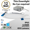 12W LED Downlight Dimmable 850Lm 4000K natural white
