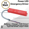 LED External Emergency Driver 15 Watt Field Installable UL 100-347VAC
