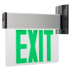 Exit Sign Edge-lit Battery Backup 2 Face Green wll