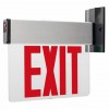 Exit Sign Edge-lit Battery Backup 2 Face Red wall mounted
