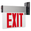 Exit Sign Edge-lit Battery Backup 2 Face Red wall mounted