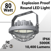 LED Explosion Proof Light Round Class 1 Div 2 80W 10400Lm (LED)