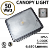 LED Canopy Light 50W 6650Lumens 5000K UL & DLC 