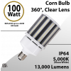 LED Corn Bulb 100W 13000Lm 5000K E39 IP64 ETL DLC