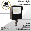 LED Flood Light 40W 5800Lm 5000K Knucle mount