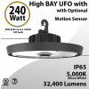UFO Light LED High Bay 240W Motion Sensor Ready 32400Lm 5000K