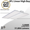High Bay LED LIght Linear Fixture 225W 31806Lm 5000K