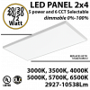 LED Panel Light 2x4 5 powers 20-72W 10538Lm Back lit 6 CCT 3000K-6500K Dimmable