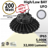 LED High Bay Light UFO 200W 480V 32000 Lm 5000K