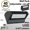 LED Wall Pack 40W 5437 Lumen Adjustable Cut-Off 5000K