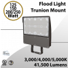 LED Flood Light Trunion 125W 150W 200W 250W 41500Lm 30K 40K 5000K