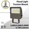 LED Flood Light Trunion 17W 25W 30W 5100Lm 30K 40K 50K Photocell