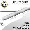 LED T8 8FT FA8 50/40/30W 7250Lm 6 CCT 