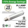 10W, PL LED Bulb lamp, 2700K, E26, UL. Direct Line (Remove Ballast)