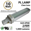 10W PL LED Bulb lamp 1000Lm 3000K G23 IP40 UL.  Direct Line (Remove Ballast)