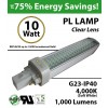 10W PL LED Bulb lamp 1000Lm 4000K G23 IP40 UL. Direct Line (Remove Ballast)