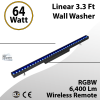 Linear 3.3 Ft Wall Washer Black RGBW Wirless