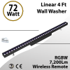 Linear 4 Ft Wall Washer Black RGBW Wireless Remote