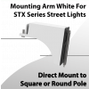 Direct Mount to Square or Round Pole for White STX Street Lights 