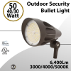 Led Outdoor Bullet Light 50/40/30W 6400Lm
