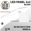 LED Panel Light 2x2 Backlit 40/35/30/25/20W Tunable 5 CCT 5000Lm