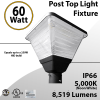 Top Post Light 60W LED 8519 Lumen 5000K Square