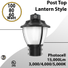 Post Top LED Garden Light 100W 80W 60W - 30K 40K 50K 15000Lm Photocell (LED)