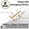 LED Emergency Driver 8 Watt Split with Battery 90m Output 20-60VDC