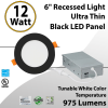 Recessed Lighting Ultra Thin LED Panel Black