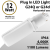 Plug In LED light G24Q or G24D 12W 1100Lm 4000K Horizontal Direct Line (Remove Ballast)
