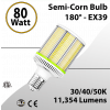Semi-Corn Bulb 80W LED 180° 30K 40K 50K 11354 