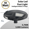Solar Led Post Top Light 50W 5000Lm Inteligent Mode 3-4 Days
