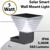 Solar Wall Mount Smart Light Control 5W 560Lm Piramid