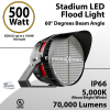 Stadium Lights Round 500W 70000Lm Beam Angle 60° IP66 UL