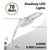 Roadway Light 70W light fixture 4000K 9900 Lm (LED)