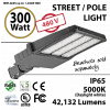 LED Street Light 300W 277-480V 42132 Lumens 5000K UL IP65