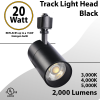 Track Lighting Head 20W 36Deg 2000LM CCT Selectable Black